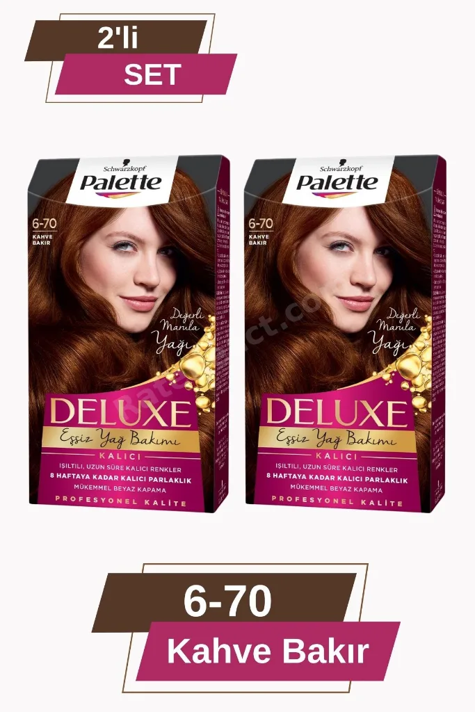 Deluxe 6-70 Kahve Bakır X 2 Adet Saç Boyası