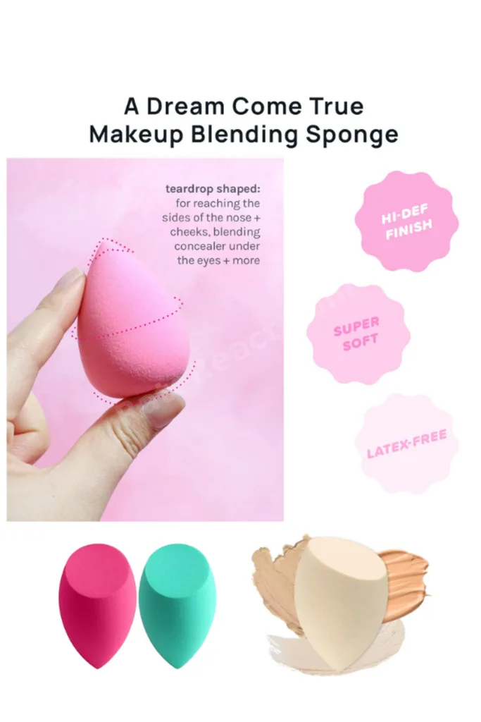 Makyaj Süngeri Beauty Blender Fondöten Kapatıcı Islak Kuru Pürüzsüz Profesyonel Makyaj Krem Süngeri