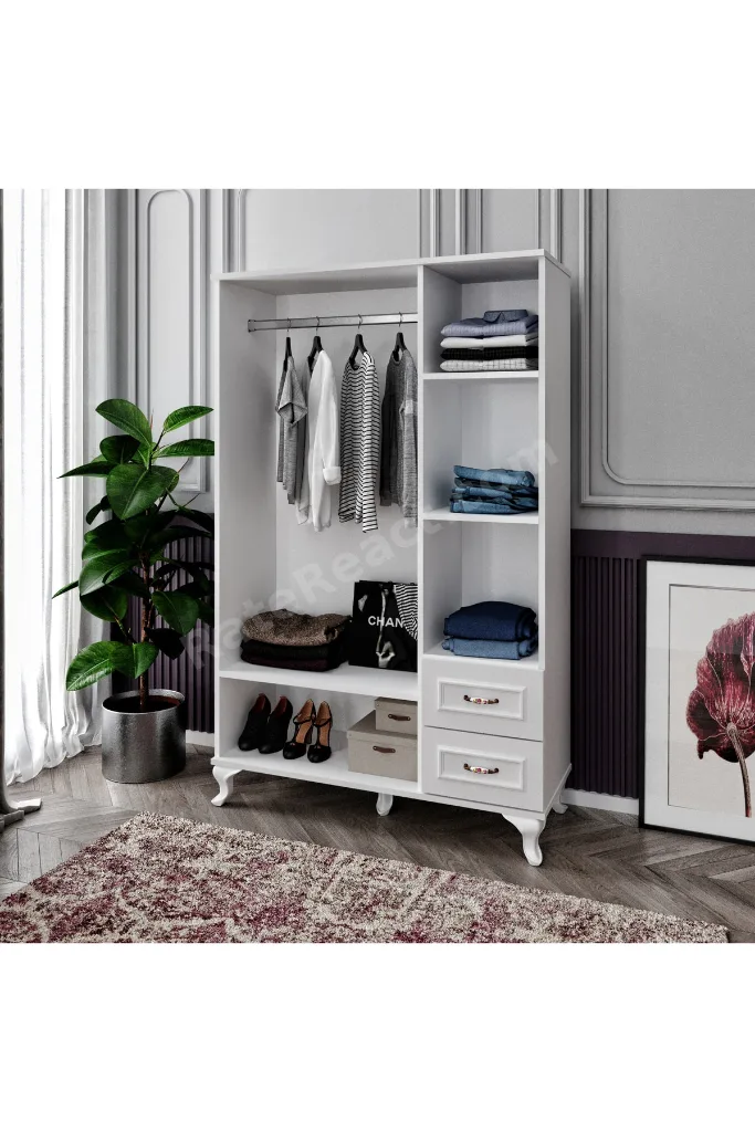 Kartopu 3 Kapaklı 2 Çekmeceli Country Gardırop - Tamamı 1. Kalite Mdf