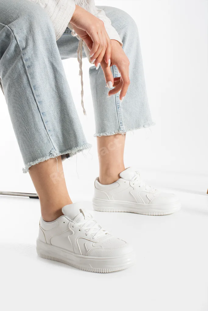 Beyaz Kadın Sneaker Günlük Ayakkabı