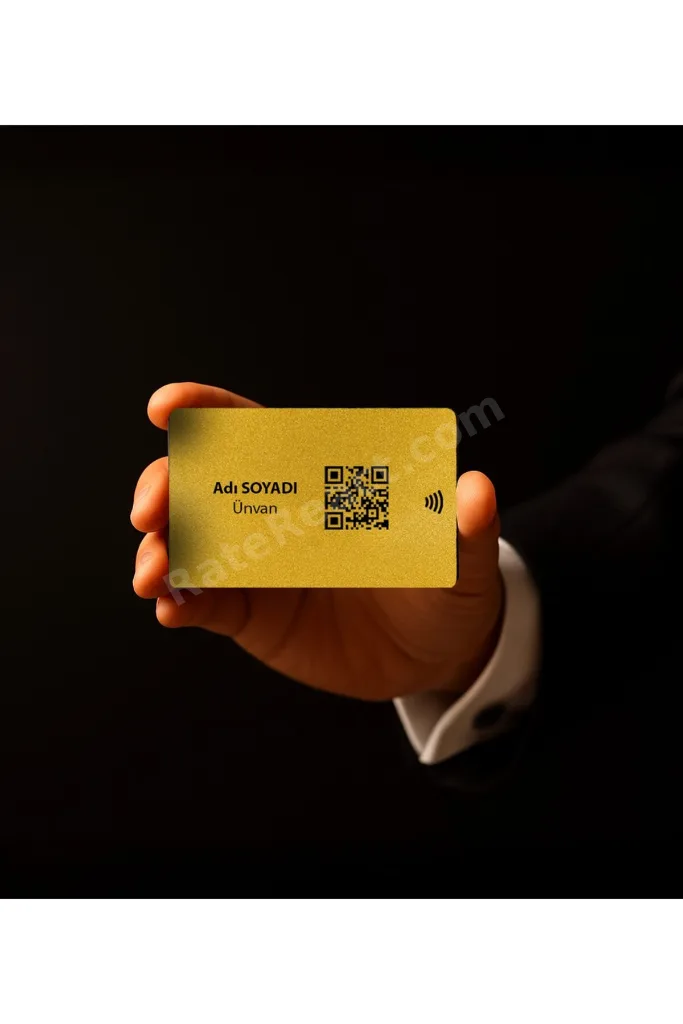 Nfc Dijittal Gold Kartvizit (Kişileştirilebilir)