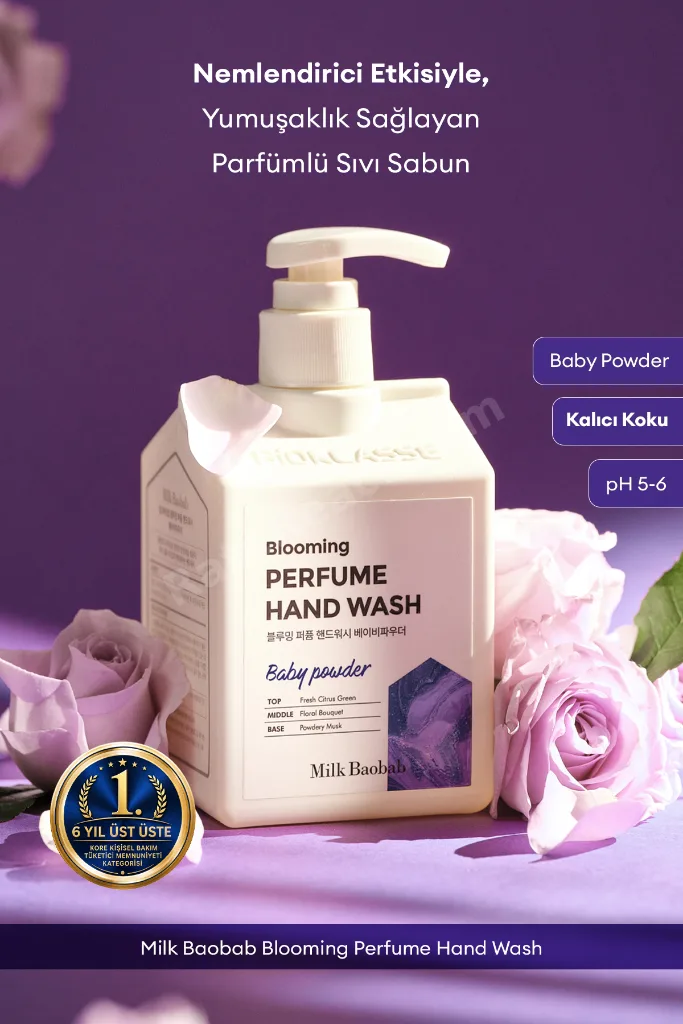 Nemlendirici ve Yumuşatıcı Parfümlü Sıvı Sabun Blooming Perfume Hand Wash (Baby Powder)