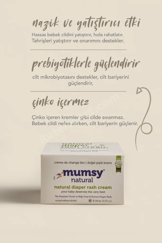 Doğal Pişik Kremi 100 ml, 22 Bitki ve 3 Vitaminle Zenginleştirilmiş Organik, Koruyucu ve Onarıcı