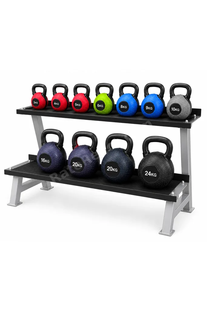 RACK-150 Kettlebell Standı - Sağlam Çelik Gövde - Yüksek Taşıma Kapasitesi - Dengeli ve Güvenli