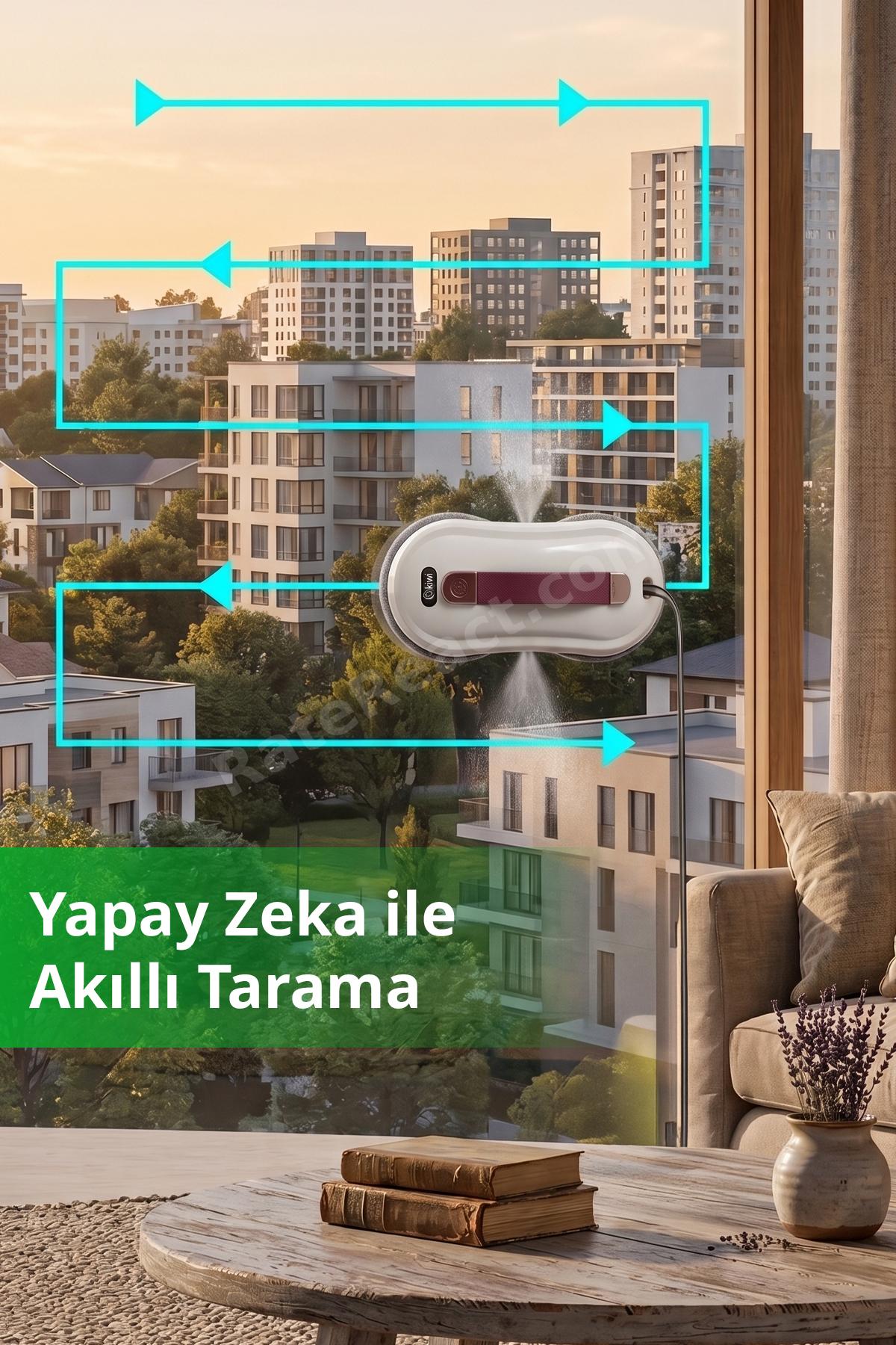 KWC-7131 Pencere Temizleme Robotu | Otomatik Emiş & Çift Mop & Uzaktan Kumanda