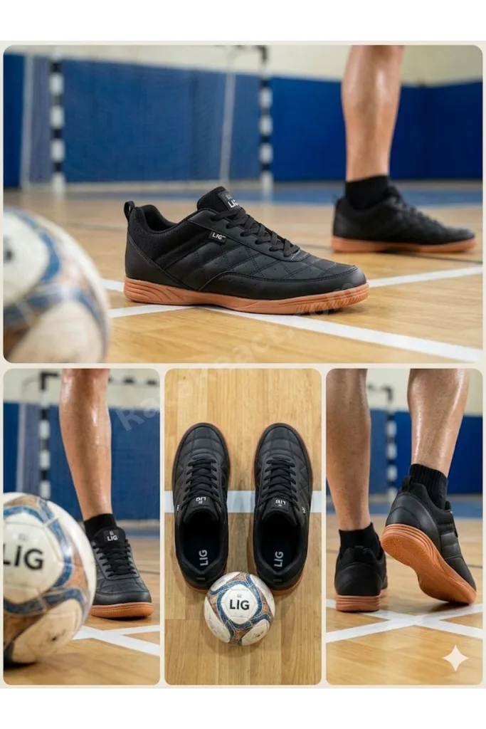 Futsal Salon Parkur Ayakkabısı Siyah Monaco