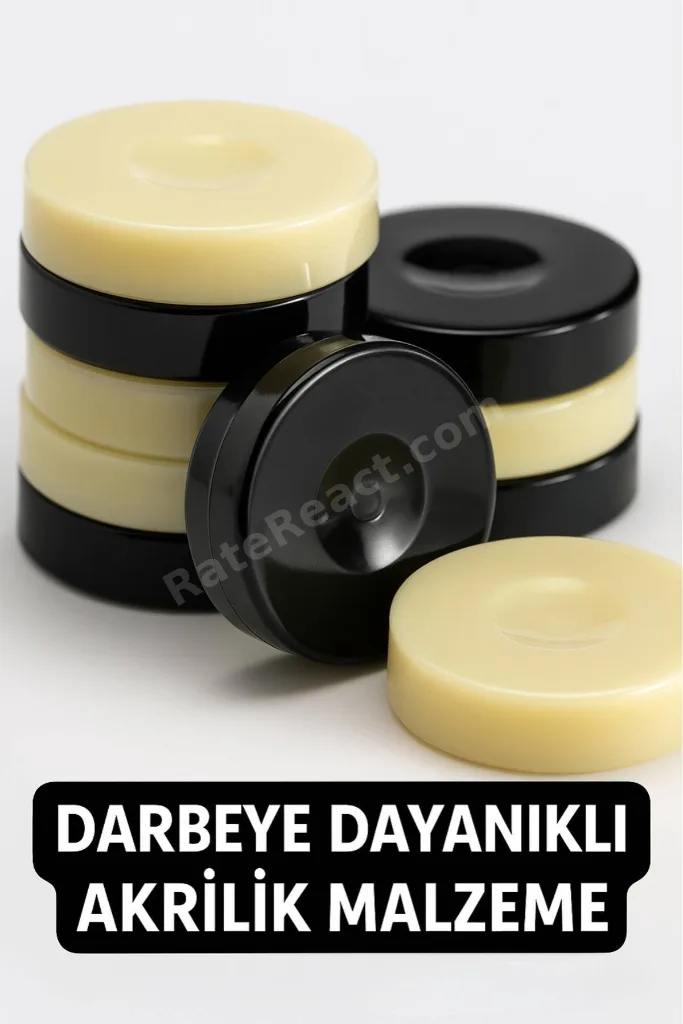 Akrilik Tavla Taşı Seti – 30 Adet Parlak, Dayanıklı ve Standart Ölçü Siyah Beyaz Pul Takımı