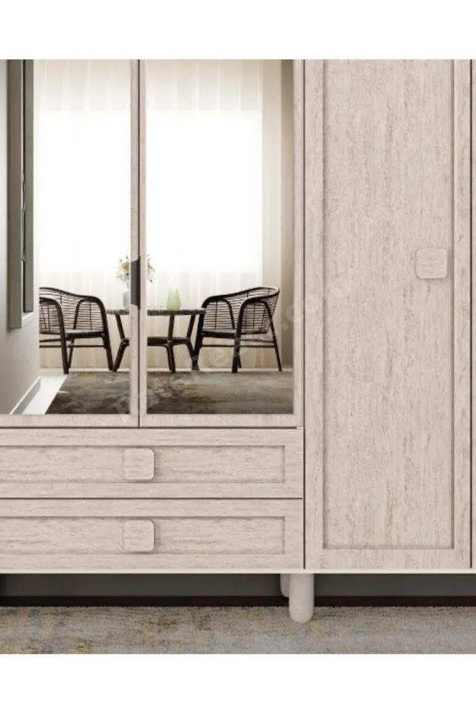 Nilüfer 6 Kapaklı Gardrop / 6 Kapılı Dolap / Komple MDF / Modern Tasarım