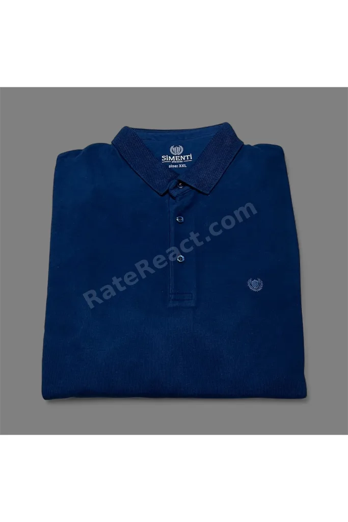 BÜYÜK BEDEN (3XL-4XL)YUMUŞAK DOKU ,PAMUKLU ,POLO YAKALI, KAZAK MAVİ