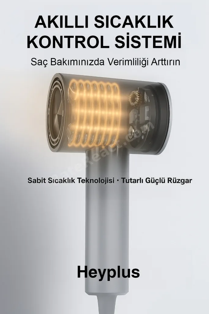 Saç Kurutma Makinesi Negatif Iyon Yeni Nesil 1600w Saç Şekillendirici Geniş Başlık