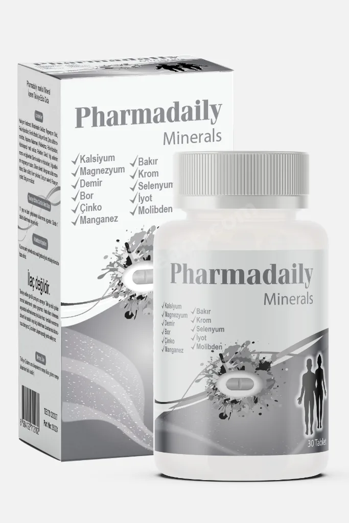 Minerals (11 Çeşit Mineral - Demir, Kalsiyum, Magnezyum, Molibden, Selenyum, Krom, Çinko) 30 Tablet