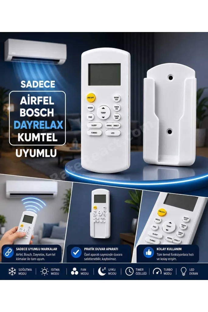 Bosch Airfel Dayrelax kumtel Klima Kumandası
