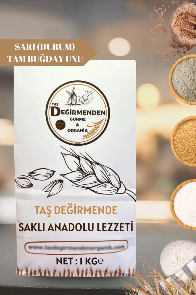Sarı (Durum) Tam Buğday Unu - 1 Kilo