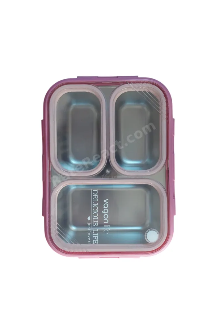 Çelik Beslenme Kutusu Lunch Box Paslanmaz 620 Ml Pembe Xc-7097