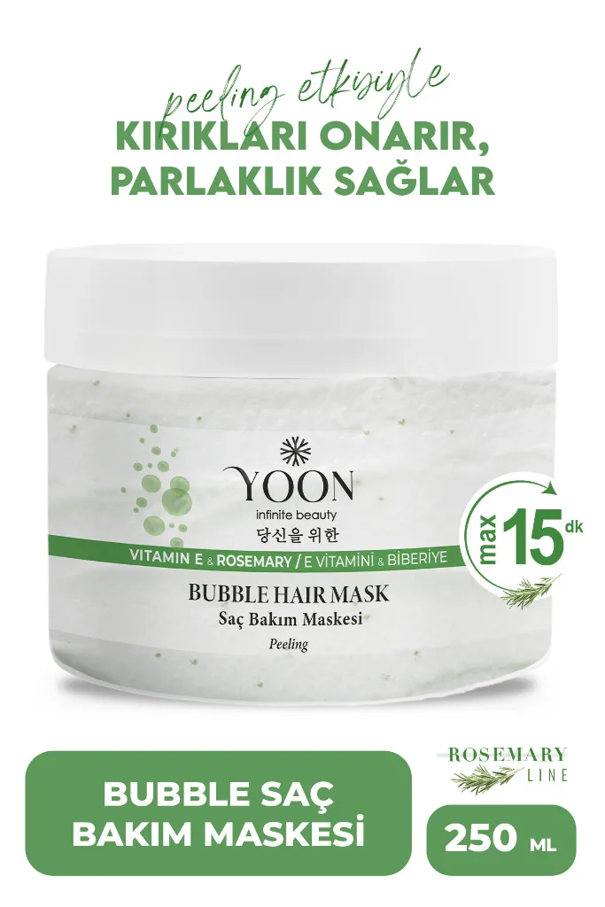 Biberiyeli Saç Maskesi, E Vitamini, Peeling Etkili, Saç Tellerini Güçlendirir, Kırık Onarır 250ml