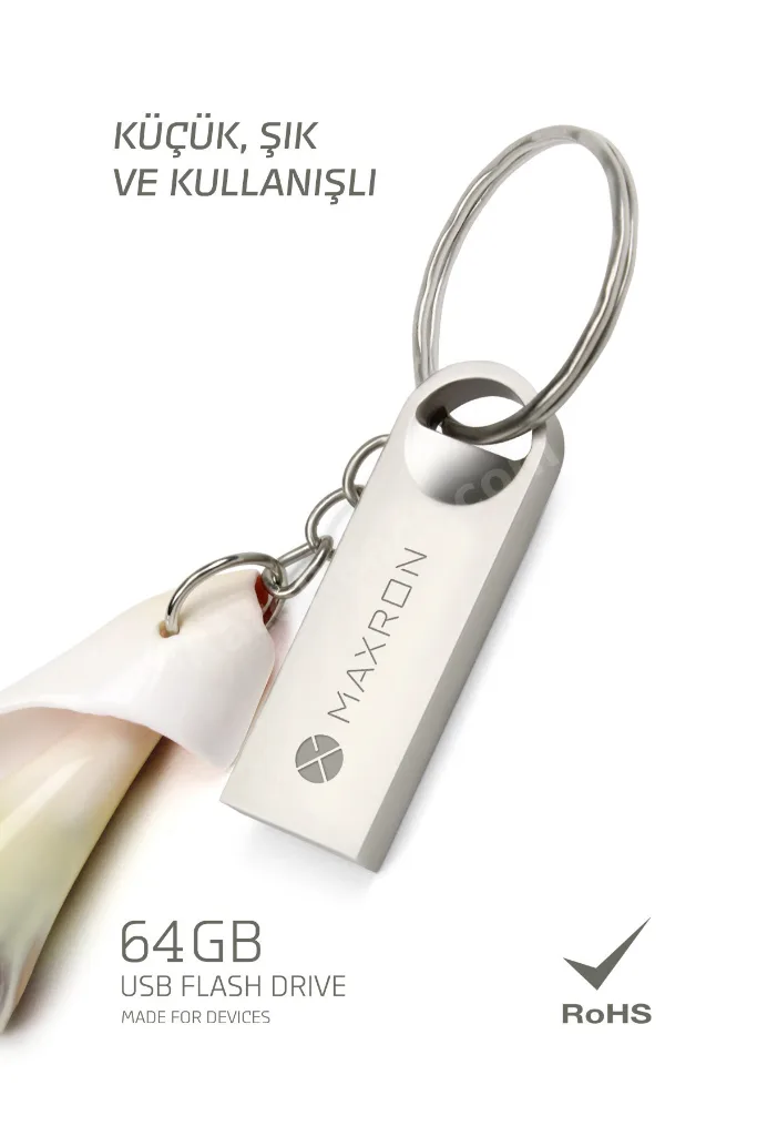 64 GB Flash Bellek Metal Gövde Ömür Boyu Garantili Güvenli Usb Bellek Data Traveler