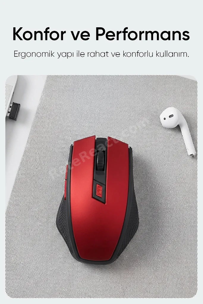 SMW-777 Kırmızı kablosuz 2,4Ghz optik mous