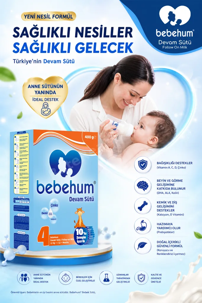 4 Numara Devam Sütü 12 Ay+ 400 gr x 10 Adet