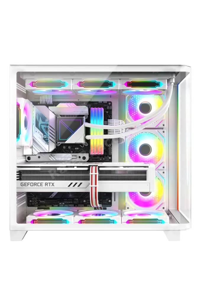Armor W65 Ryzen 5 5500 16GB Ram 512GB M2 SSD RTX3050 24'' 240Hz Beyaz Sıvı Soğutmalı Masaüstü Oyun Bilgisayarı