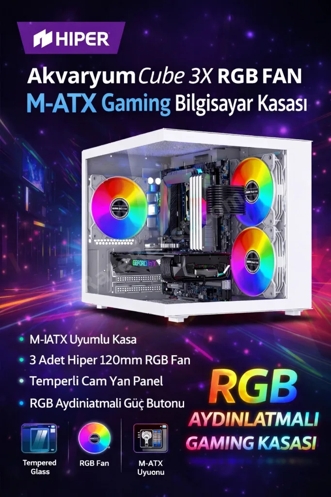 Blood i5 3470 16GB RAM 256GB SSD GDDR5 R7240 4GB 24" Curved Akvaryum Gaming Oyuncu Bilgisayarı