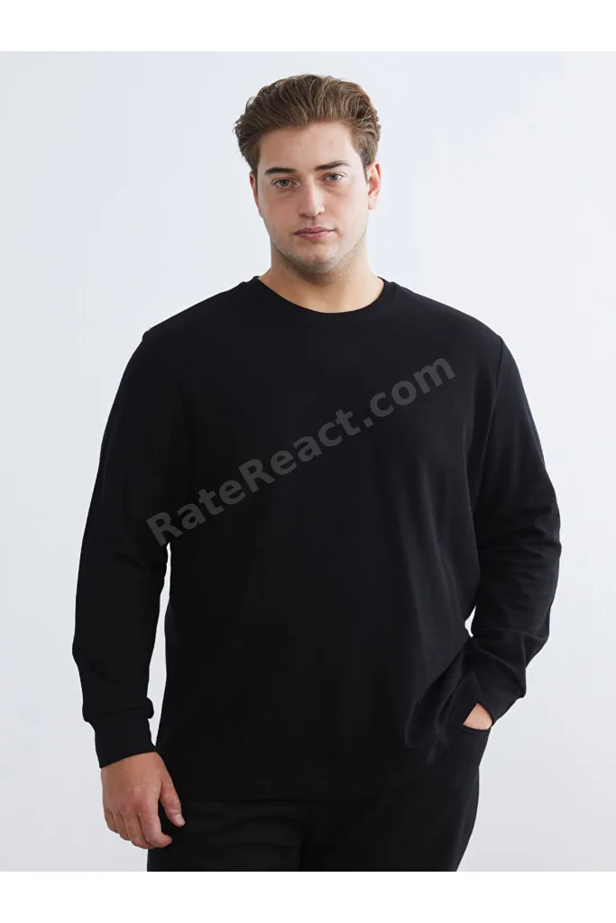 Çelebi Store'dan Kaliteli Parçalar Büyük Beden Sıfır Roba Yaka Erkek Sweatshirt