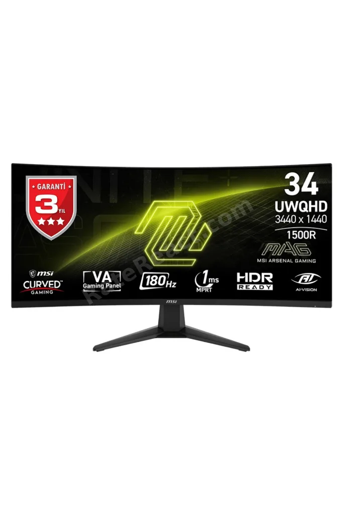 34 MAG 346CQ 3440x1440 UWQHD 21:9 CURVE 1500R VA 180HZ 1MS MPRT FREESYNC PREMIUM GAMING MONITOR