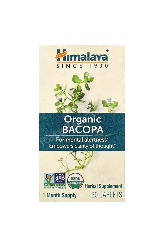 Himalaya Organic Bacopa monnieri Mental Alertness 30 Caplets