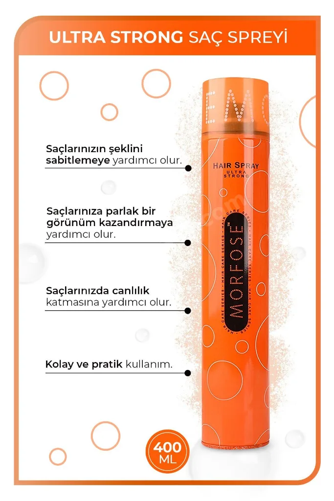 Saç Spreyi 400 ml Turuncu Ultra Sert