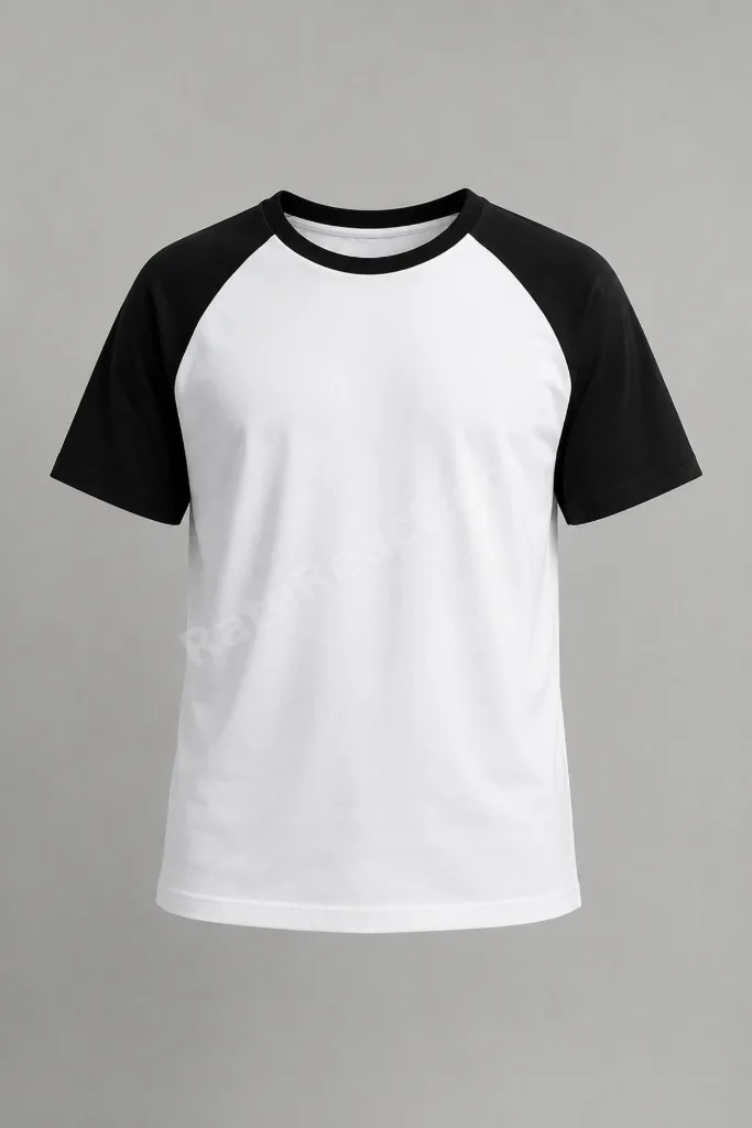 Erkek Beyaz Bisiklet Yaka Reglan T-shirt
