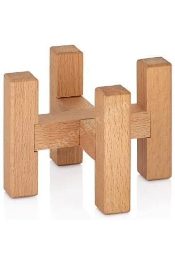 TTKTEKNOLOJİ Mini Saksı Ayağı Saksı Standı 15x11 cm Ahşap Saksılık Kaktüs Sukulent Saksılığı TTKTEKN