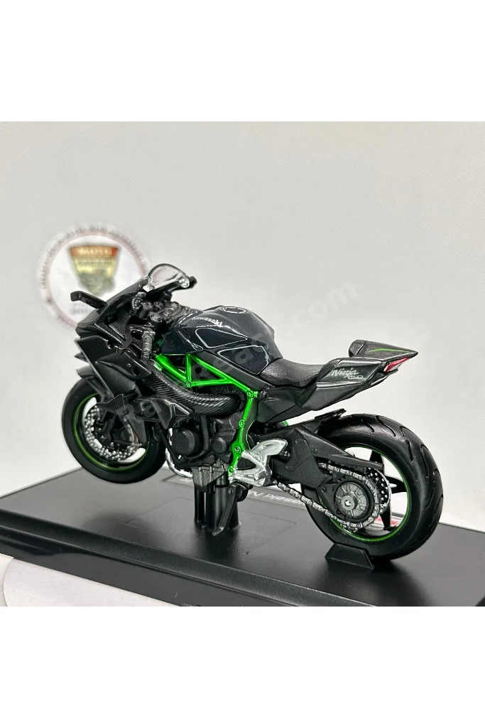 Kawasaki Ninja H2R 1:18 Diecast Stantsız Motosiklet Model – Lisanslı Metal Maket Oyuncak & Biblo