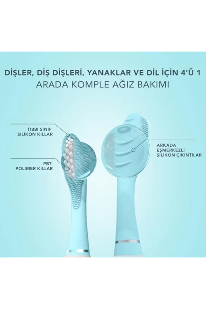 TTKTEKNOLOJİ FOREO Total Care ISSA 3 Seti - Ultra-Hijyenik 4’ü 1 Arada Silikon Sonik Elektrikli Diş