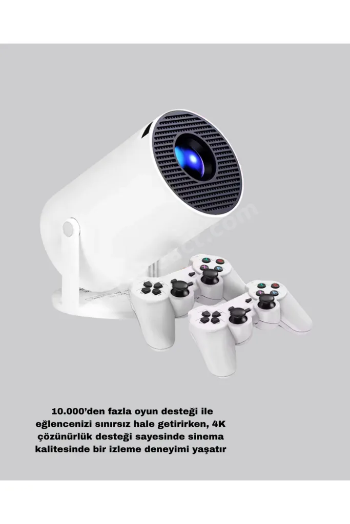 BİREYCEL Taşınabilir Projeksiyon 4K Destekli Wi-Fi Kablosuz (214401) Ekran Yansıtma