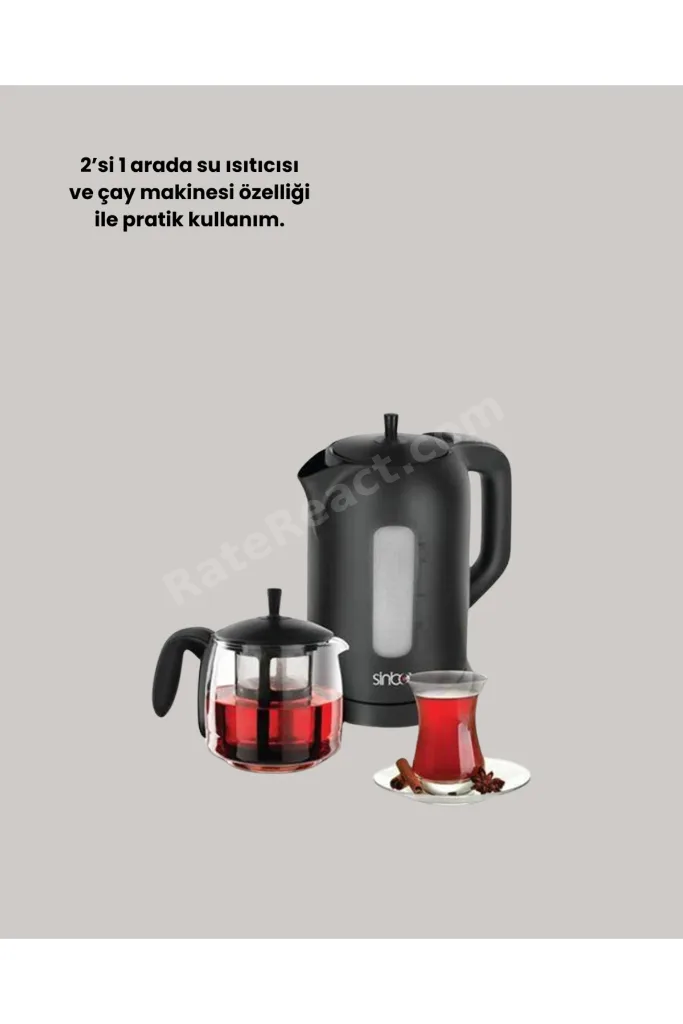 Susuz Çalışma Emniyetli Sinbo Elektrikli Çay Makinesi
