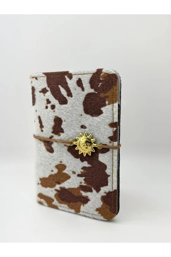 Cow Print Pasaport Kılıfı & Kartlık Unisex Seyehat Cüzdanı