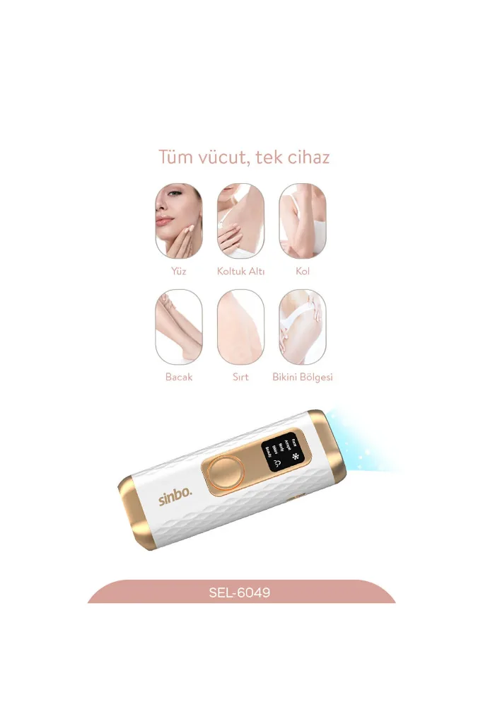 SİNBO SEL-6049 ( IPL ) BUZ LAZER EPİLATÖR & EPİLASYON CİHAZI ( 5 FARKLI MOD & LCD EKRAN ) (TÜM VÜCUT UYGUN)