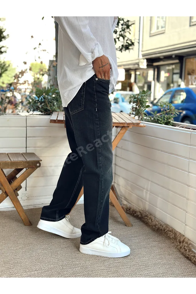 Regular Kalıp Kot Pantolon Siyah