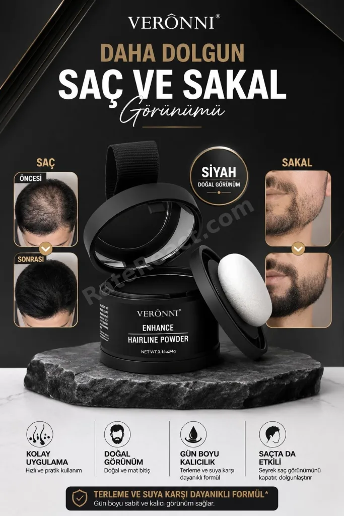 Yeni Nesil Saç Dolgunlaştırıcı Siyah Pudra Seyrek Sakal Saçlar için Saç Fiberi / Saç Ve Beyaz Kapatıcı Suda Çıkmaz