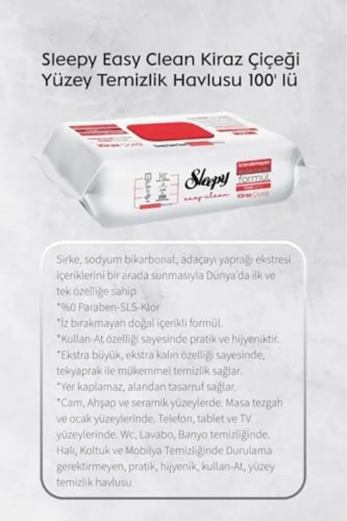 TTKTEKNOLOJİ Kireç Sökücü 30'lu, Kiraz ve Beyaz Sabun Katkılı 100'lü Temizlik Havlusu ve Rosie Hediy