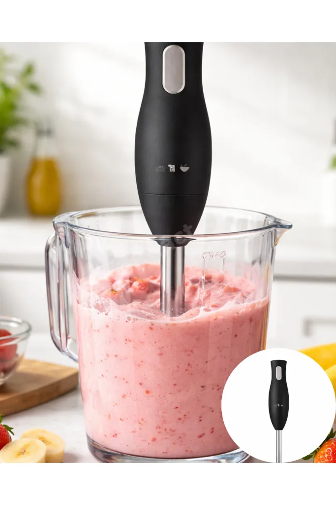 Paslanmaz Çelik Uçlu Ergonomik Mutfak El Blenderı, Kolay ve Hızlı Kullanım