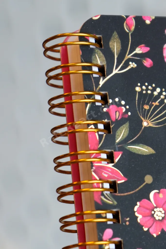Floral Collection A5 Premium Spiralli Defter 90gr Çizgili + Sticker