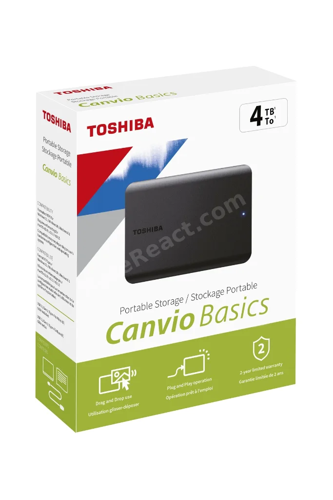 4TB Canvio Basic 2.5" Gen1 USB 3.2 Harici Harddisk (HDTB540EK3CA)