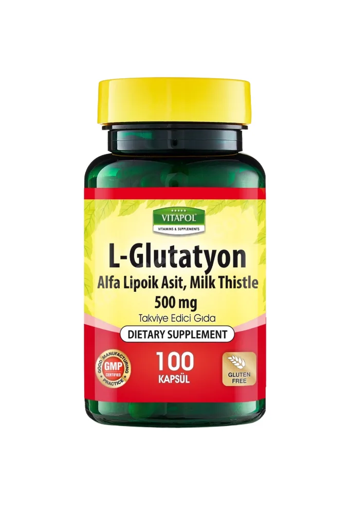 L-Glutathione, Alpha Lipoic Acid, Milk Thistle 500MG 100 Capsules Glutatyon