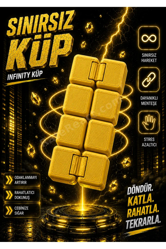 İnfinity Cube Sonsuz Küp Anti Stres Zeka Oyuncağı 3 Adet