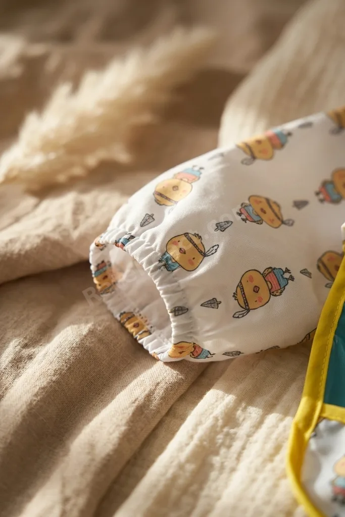 Uzun Kollu Su Geçirmez Bebek Mama Önlüğü 2'li Set -6-24 Ay Blw Uyumlu, Leke Tutmaz, Ayıcık Ve Civciv