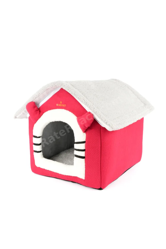 Peluş Kedi Ve Küçük Irk Köpek Evi, Minderli