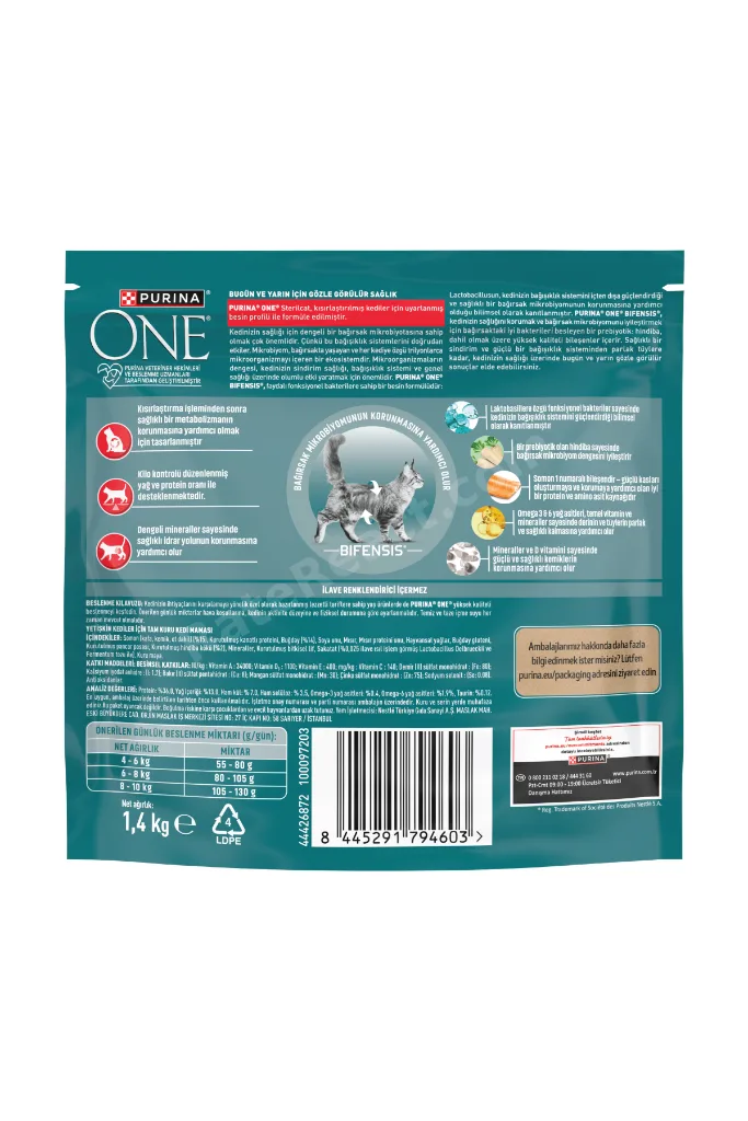 Somonlu Kısırlaştırılmış Kedi Maması 1,4 Kg