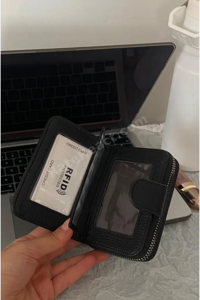 4201 Unisex RFID Korumalı Fermuarlı, Çok Bölmeli İthal Kartlık Cüzdan