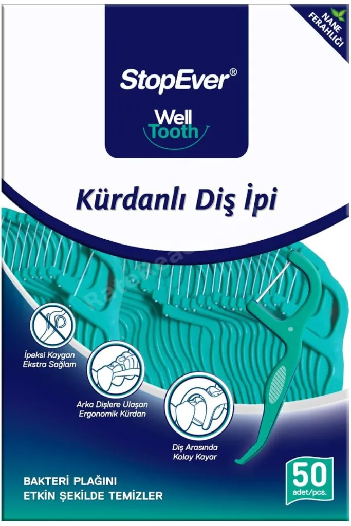 TTKTEKNOLOJİ Stopever Nane Ferahlığı Kürdanlı Diş İpi 50 Adet (1 X 50 Adet) TTKTEKNOLOJİ 2026 395519