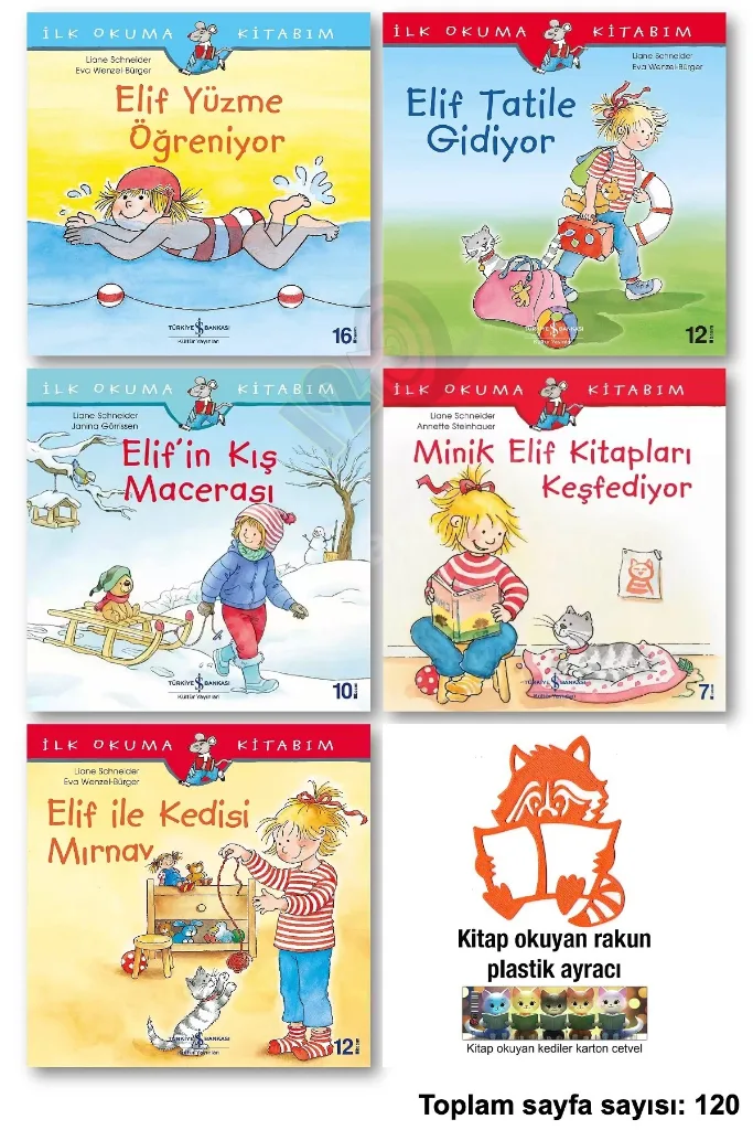 Elif Yüzme Öğreniyor Tatile Gidiyor Kış Macerası Kitapları Keşfediyor Kedisi Mırnav